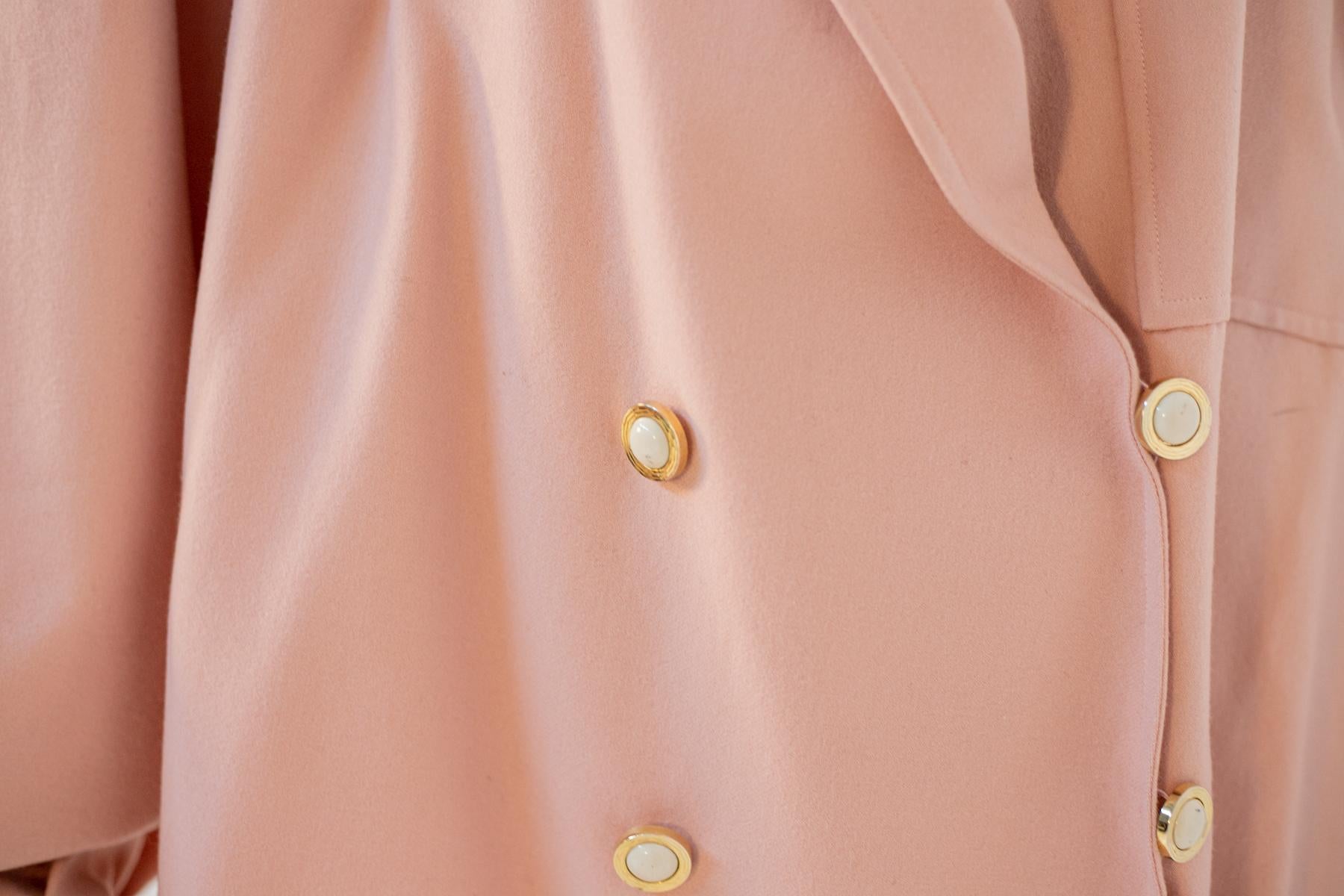 Women's Gai Mattiolo Stylish Vintage Jacket in Pink Wool For Sale