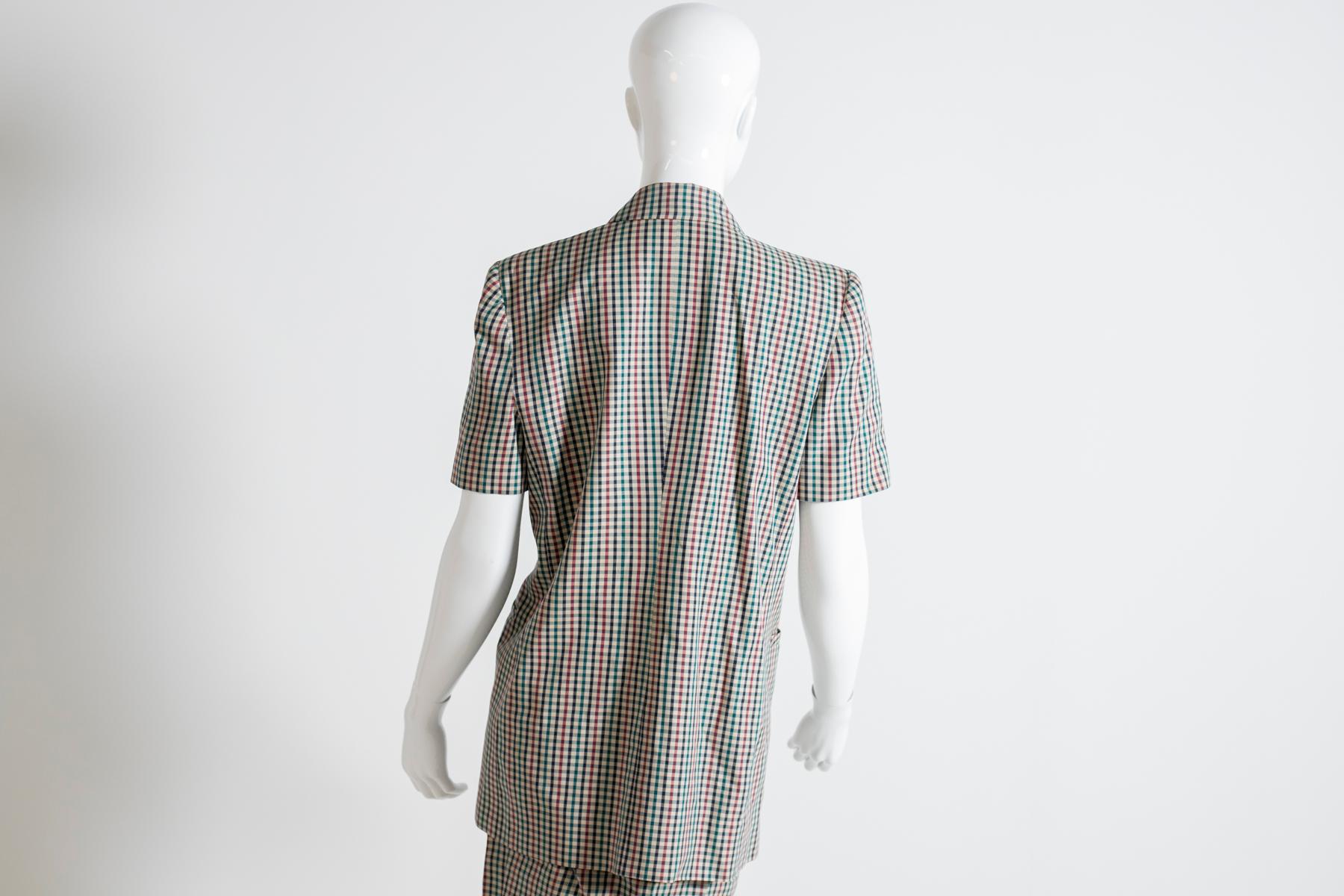 Gai Mattiolo Elegant Vintage Checkered Suit For Sale 2