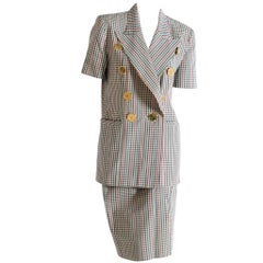 Gai Mattiolo Elegant Vintage Checkered Suit