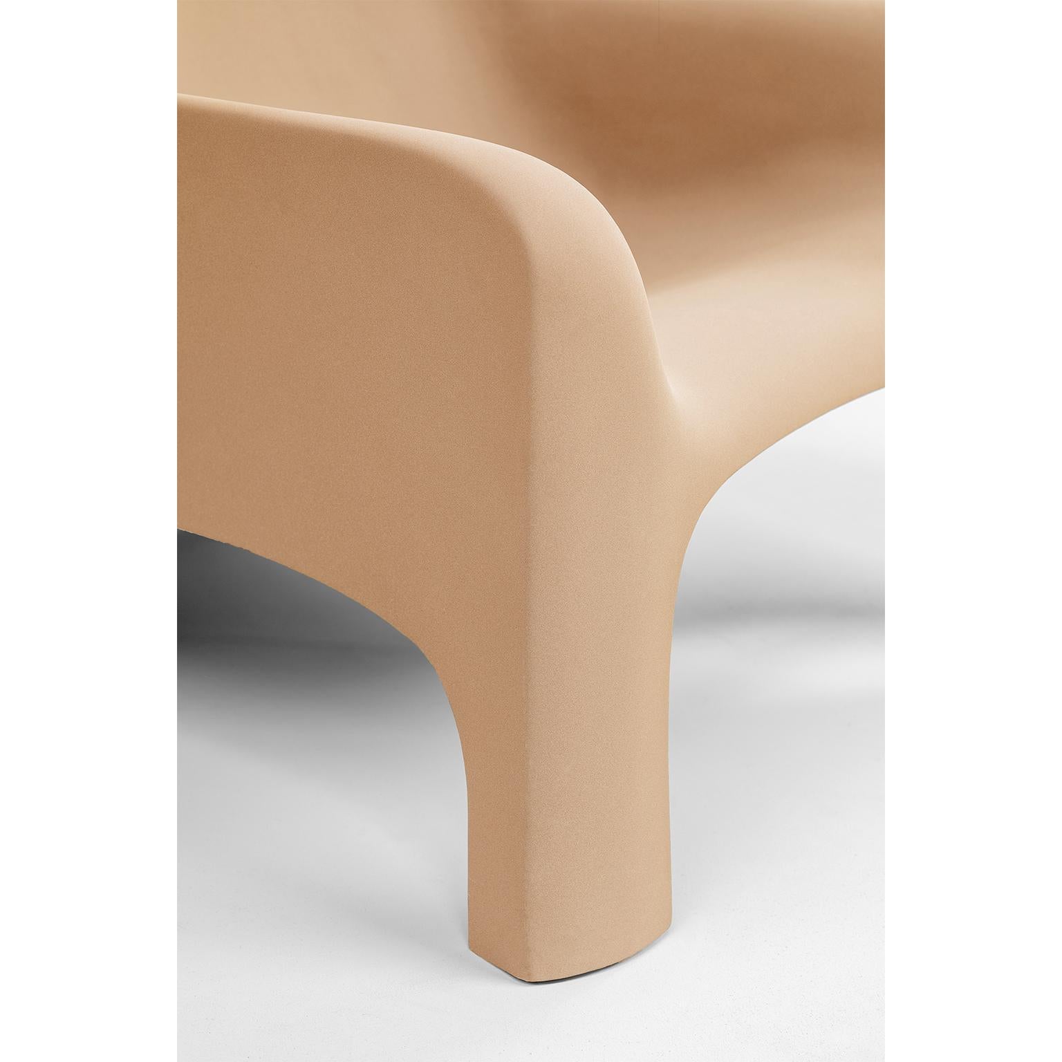 Mid-Century Modern Gaia Armchair by Arflex Designer Bartoli Transformed by Draga&Aurel Fiberglass