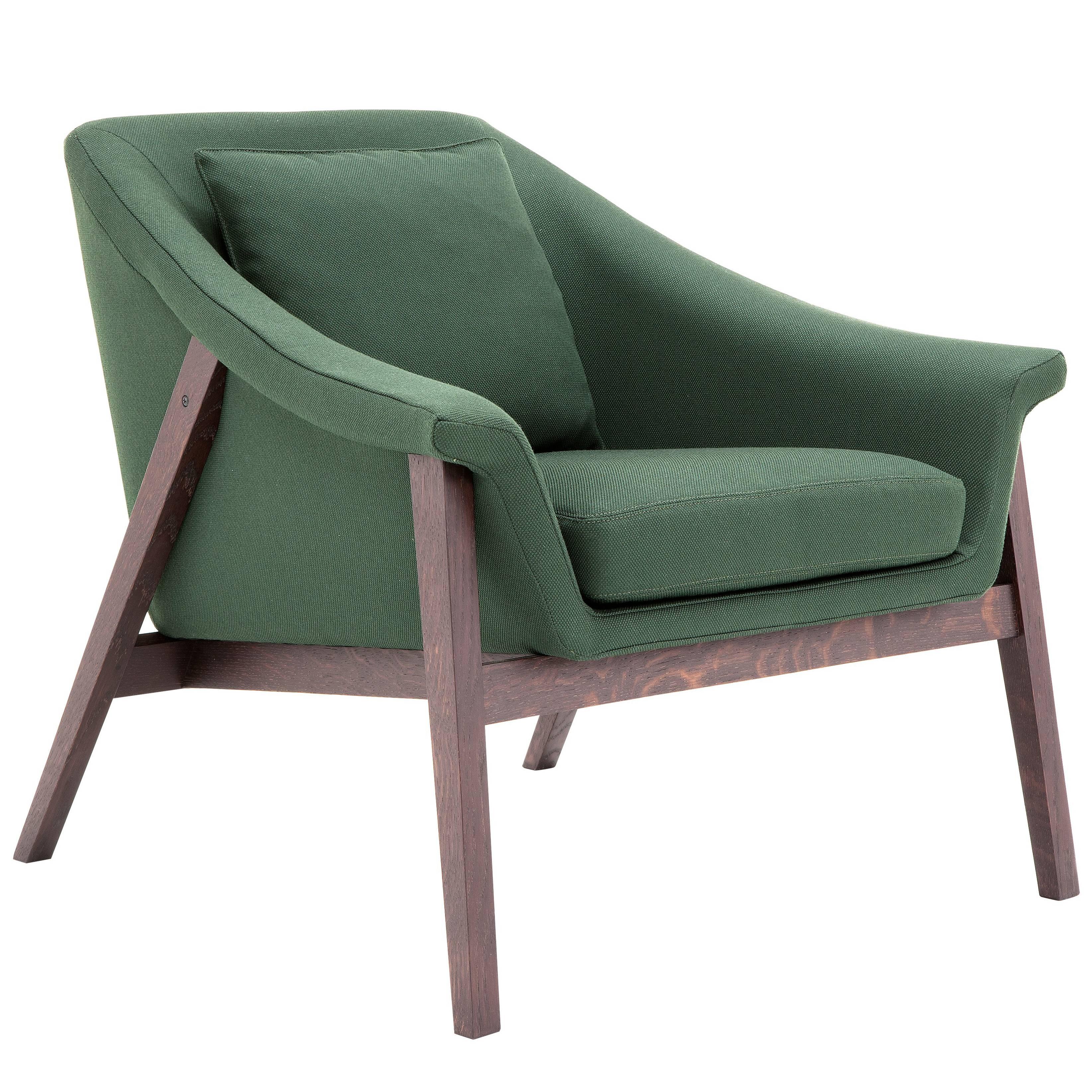 Gaia Armchair in Forest Green by Maurizio Marconato & Terry Zappa For Sale