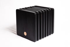 Tabouret noir Gaia par KV Design