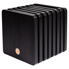 Tabouret noir Gaia par KV Design