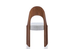 "Gaia" - Carved, Modern, Hand Finished Dining Chair - Amber, COM