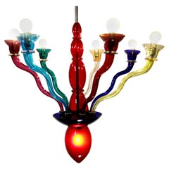 Lustre Gaia, Venexiana, Gismondi Orni Halloween pour VeArt, style Memphis, années 80