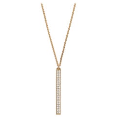 Gaia Diamond Bar Necklace in Yellow Gold