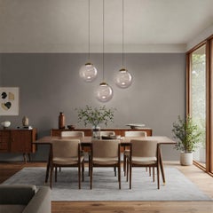 Gaia, Murano Black Mezza Filigrana Tessuto glass sphere, Silvio Piattelli Design