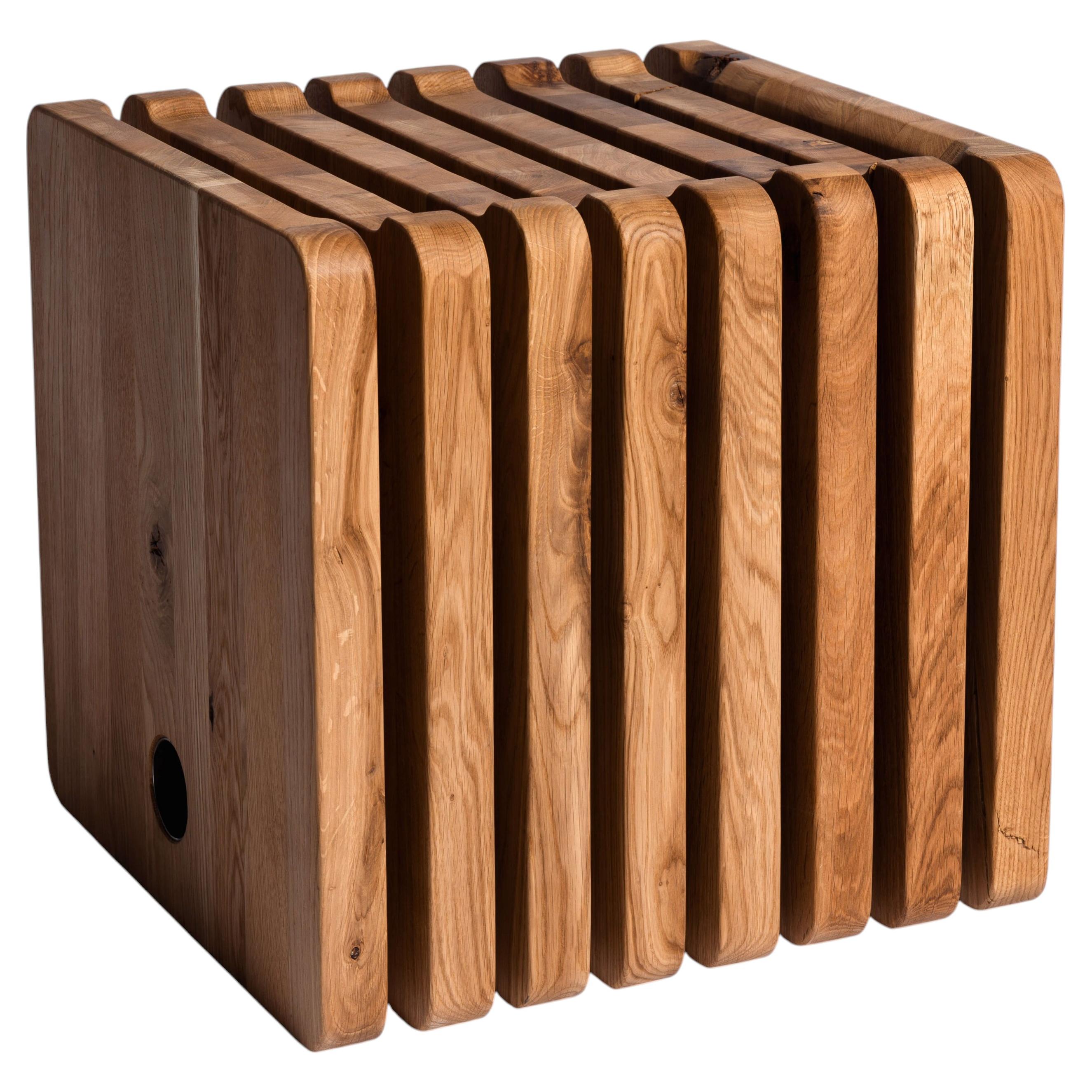 Gaia Natural Oak Hocker von KV Design im Angebot
