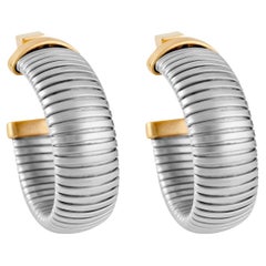 Silver Round Hoops - Earrings