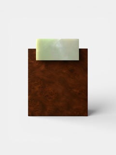 GAIA Beistelltisch - Wurzelholz und Grüner Onyx