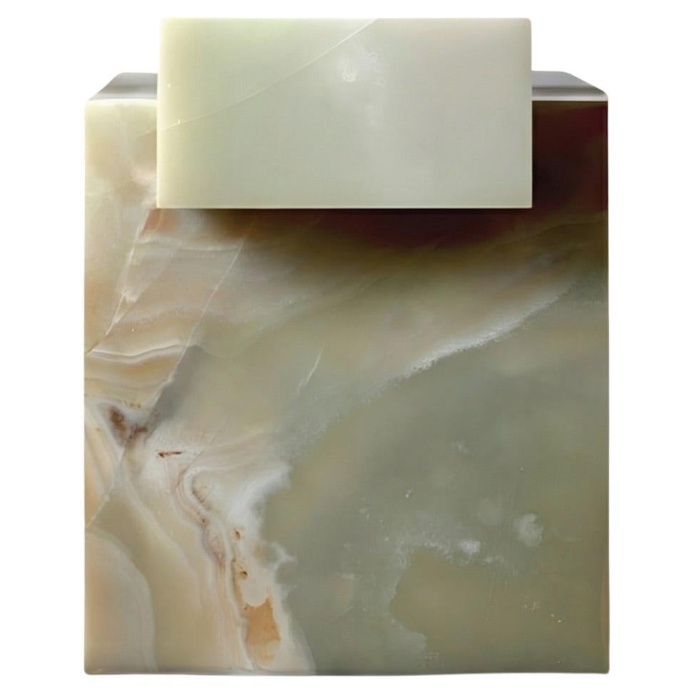 GAIA side table -  Green onyx