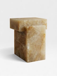 GAIA side table -  Honey onyx