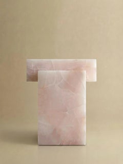 GAIA side table -  Pink onyx