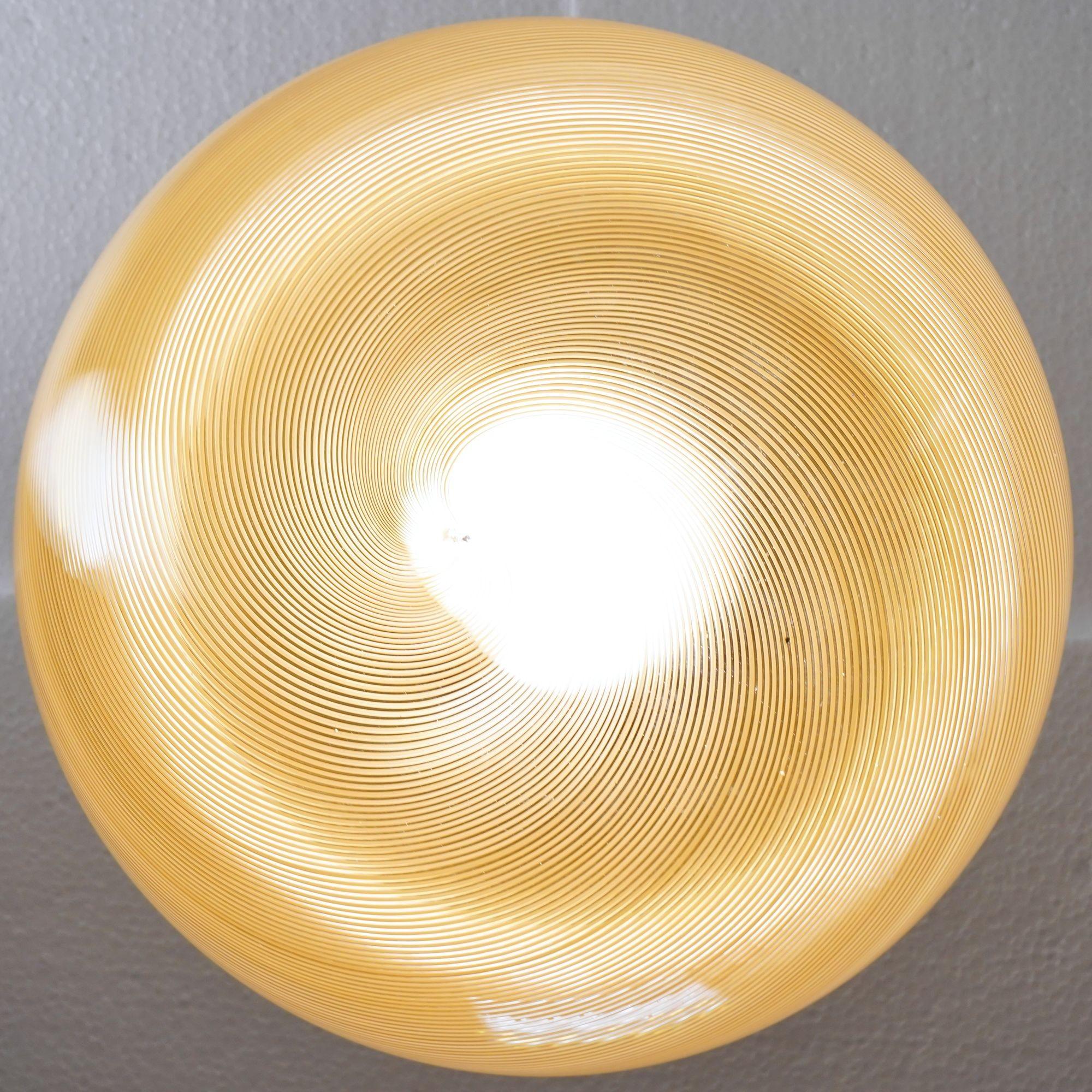 Gaia Trittico 3 Murano Amber MezzaFiligrana sphère en verre Silvio Piattelli Design en vente 8