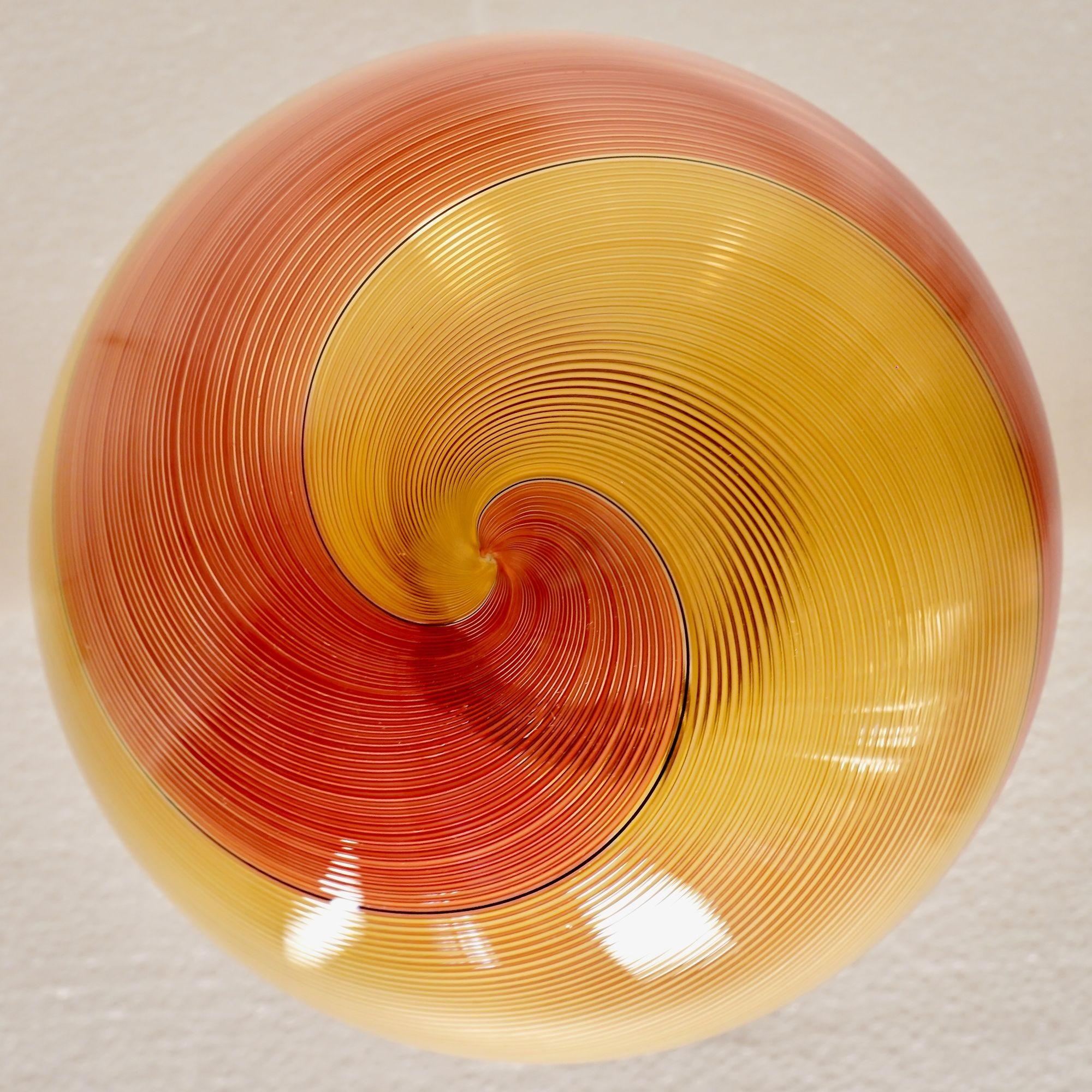 Gaia Trittico, 3er-Set Murano-Bernstein- und roter Filigrana-Anhänger Piattelli-Design im Angebot 5