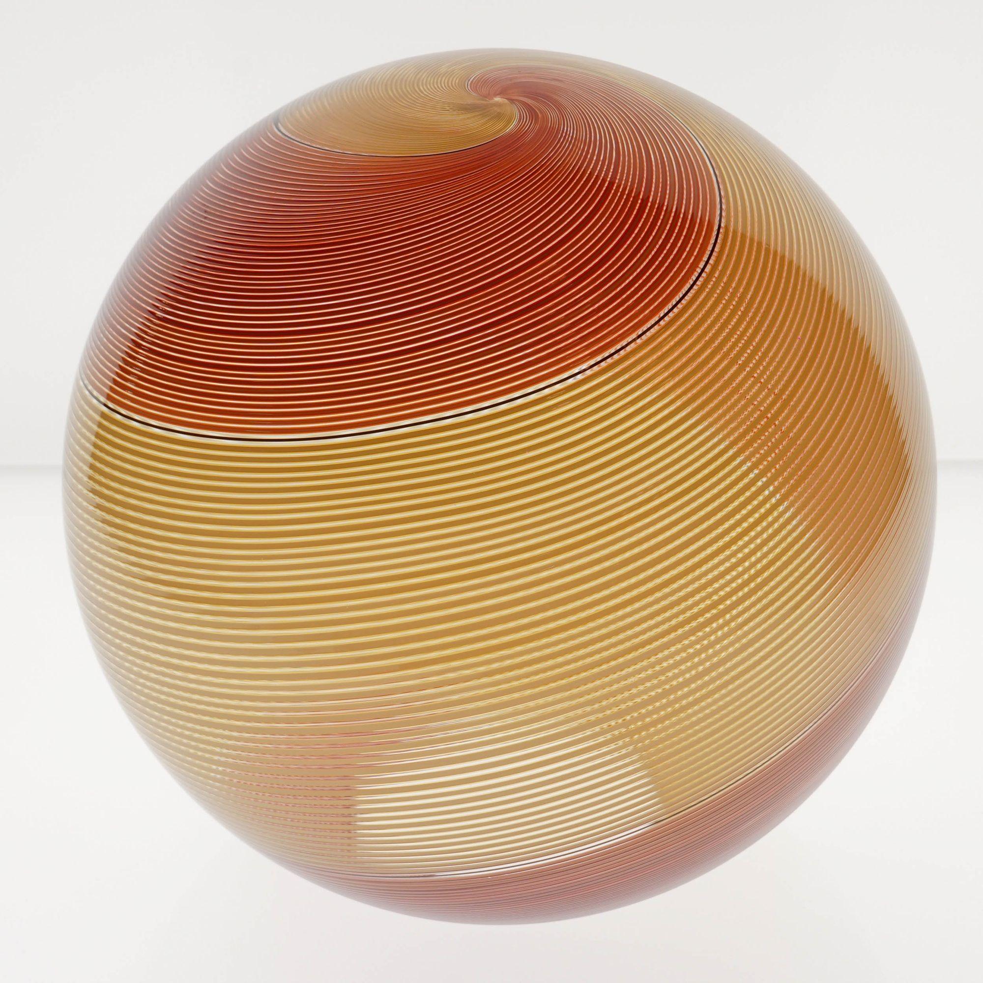 Gaia Trittico, 3er-Set Murano-Bernstein- und roter Filigrana-Anhänger Piattelli-Design im Angebot 9