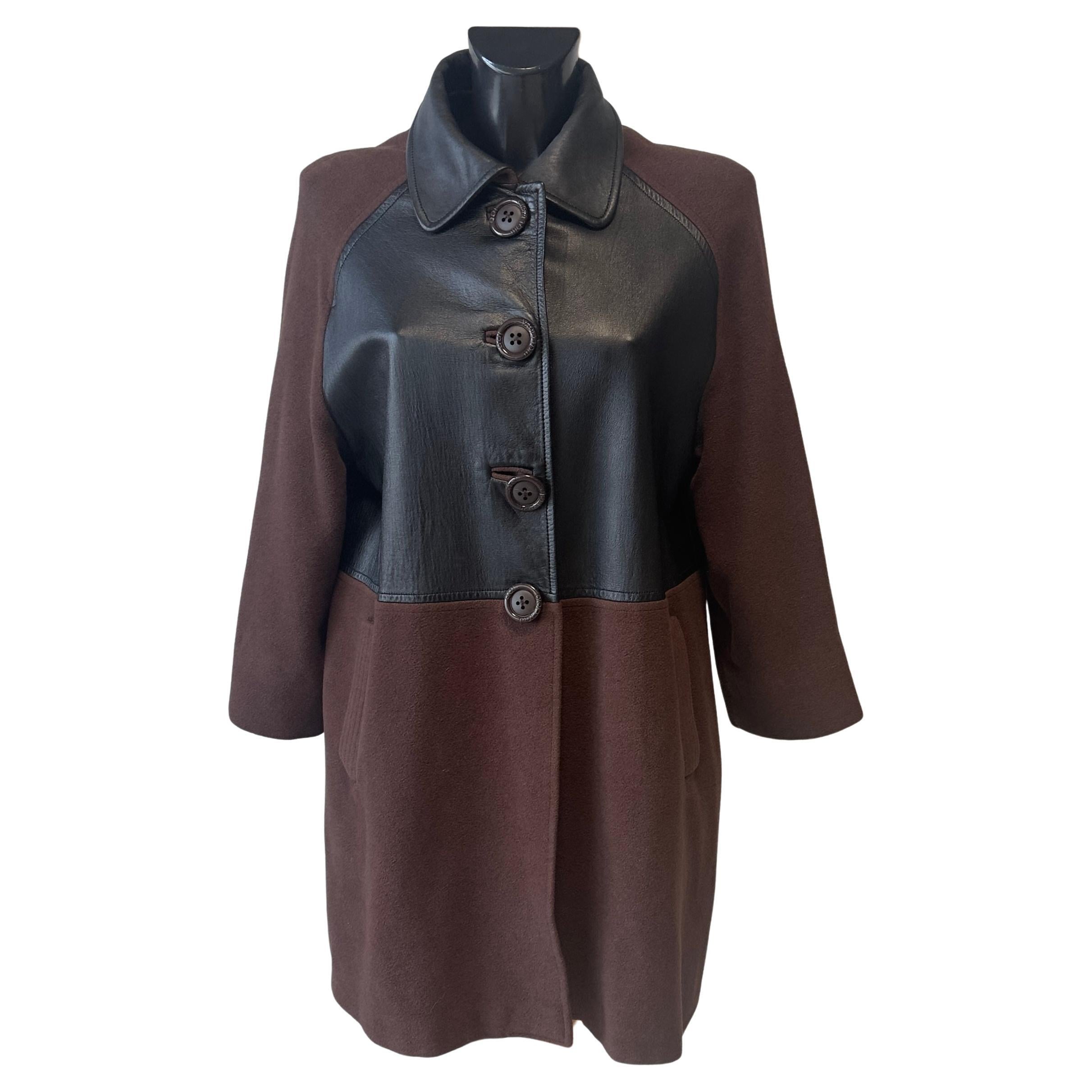 GAI MATTIOLO COUTURE - Cappotto Angora/Cashmere 
Pelle Nappa - ottimo stato