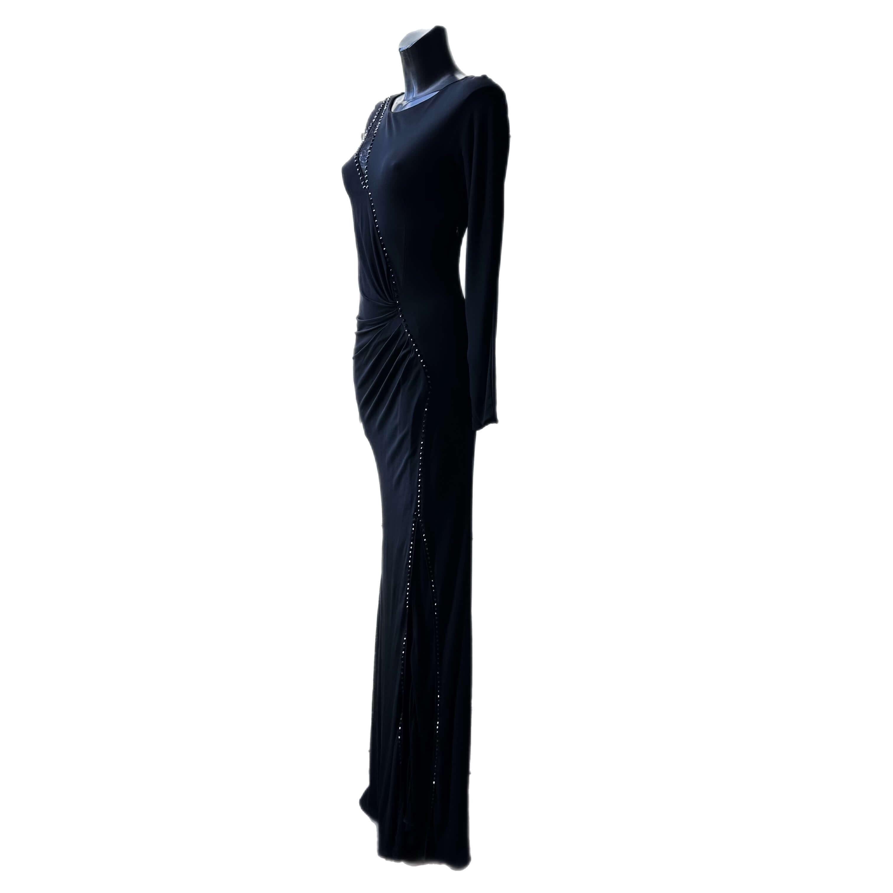 Gaii Mattiolo long black dress In Excellent Condition In Basaluzzo, IT