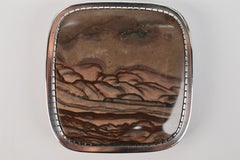 Gail Bird Yazzie Johnson Agate Sterling Silver Belt Buckle