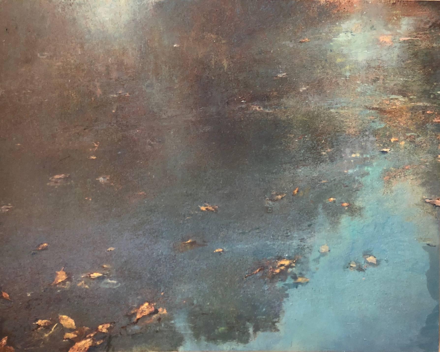 Gail Chase-Bien Landscape Painting - Blue Morning / oil on linen over wood