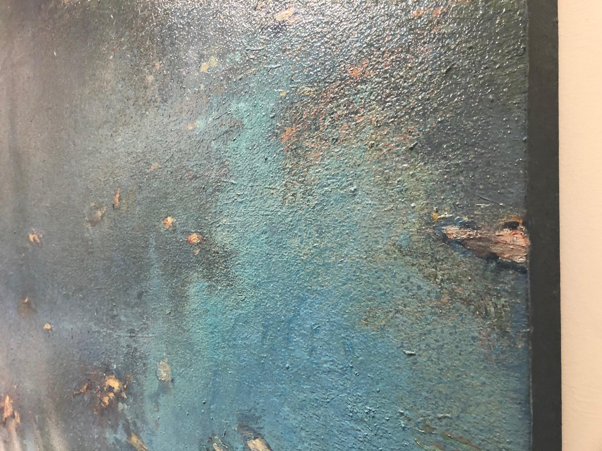 Blue Morning / oil on linen over wood For Sale 6