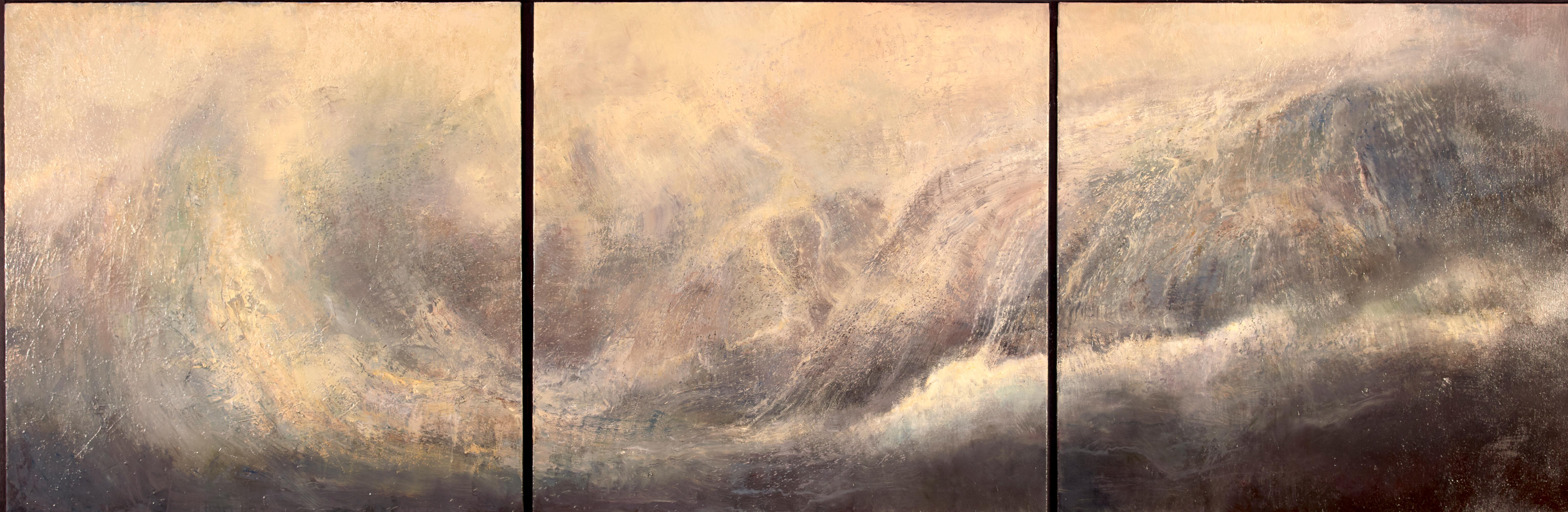 Gail Chase-Bien Landscape Painting - Incoming Tide - triptych