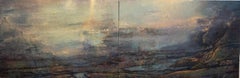 Letter to the Sixth Poet - 40x120 oil on canvas diptych - serene luxury 