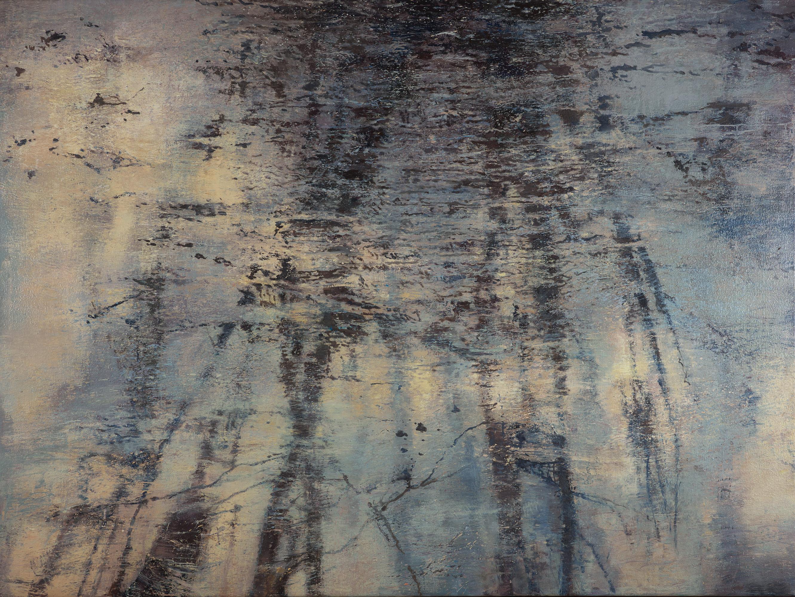 Landscape Painting de Gail Chase-Bien - Lago Winter