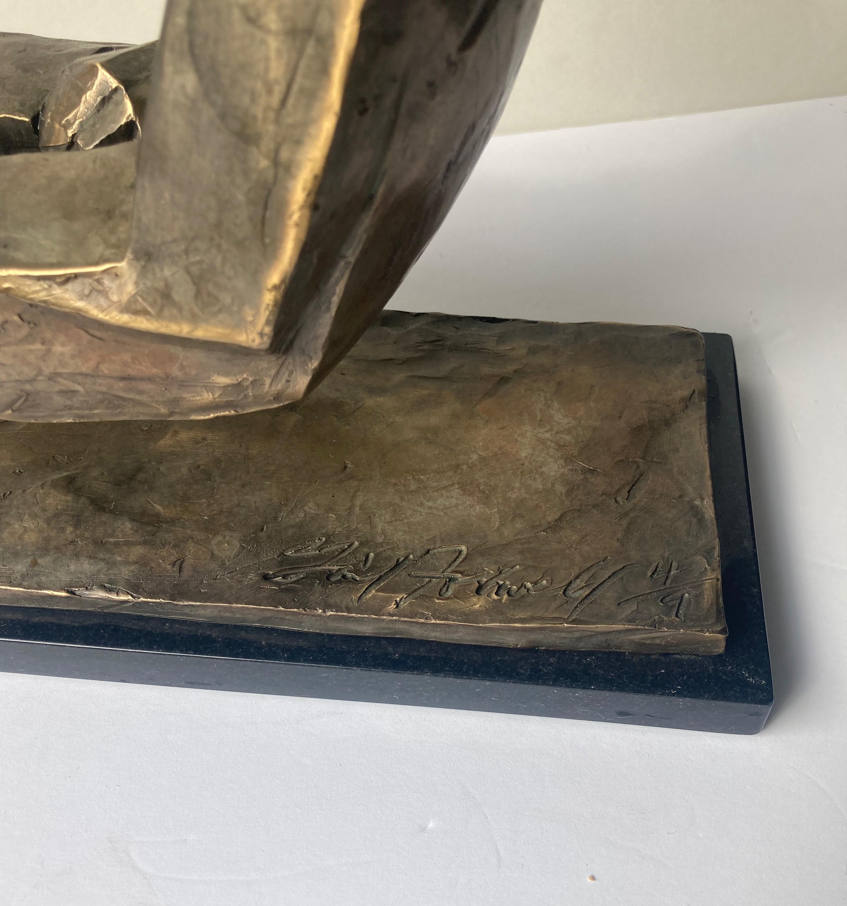 American Gail Folwell Abstract Bronze Sculpture, Signed, Numbered, 