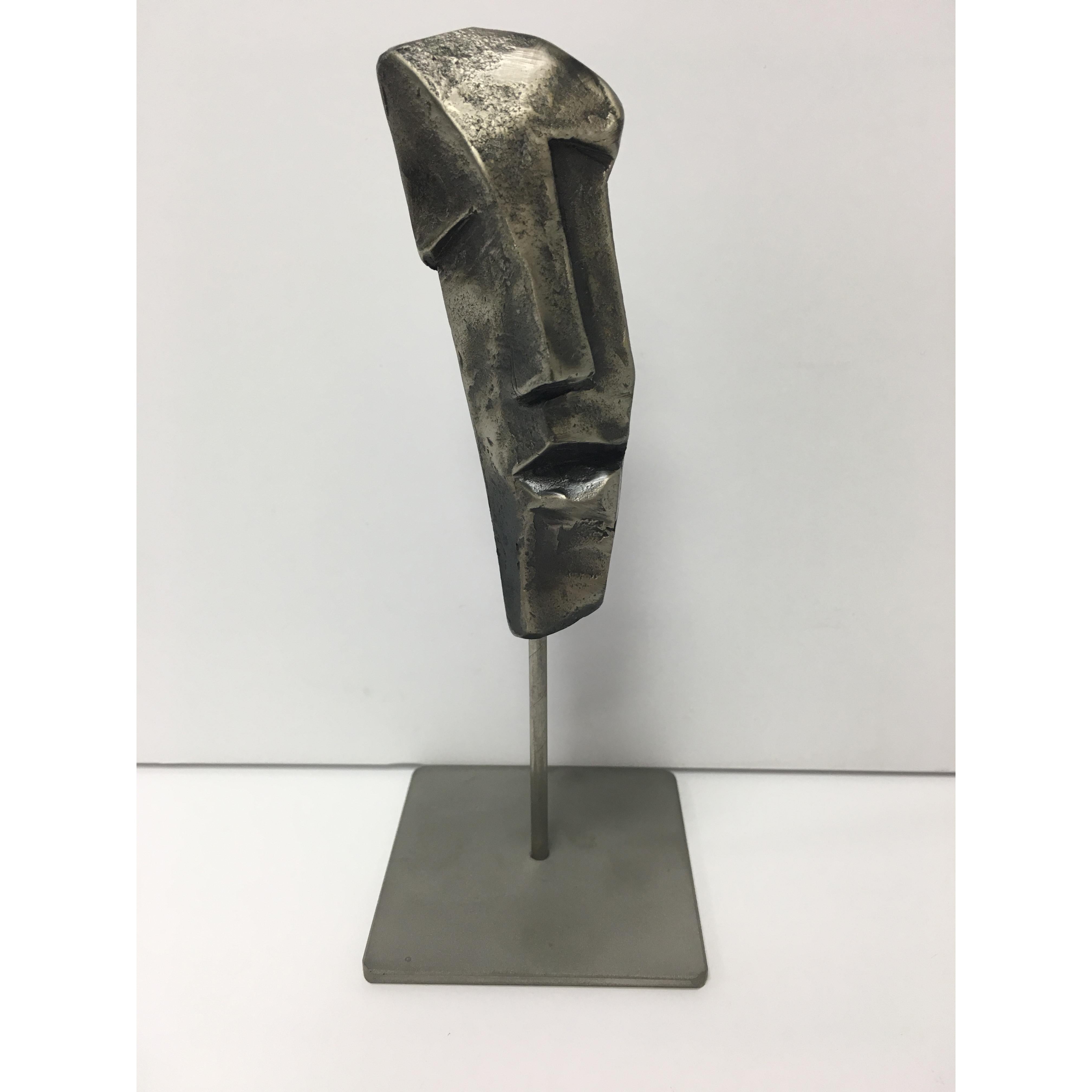 Gail Folwell Figurative Sculpture - Open Minds with Steel Base (Klimt)