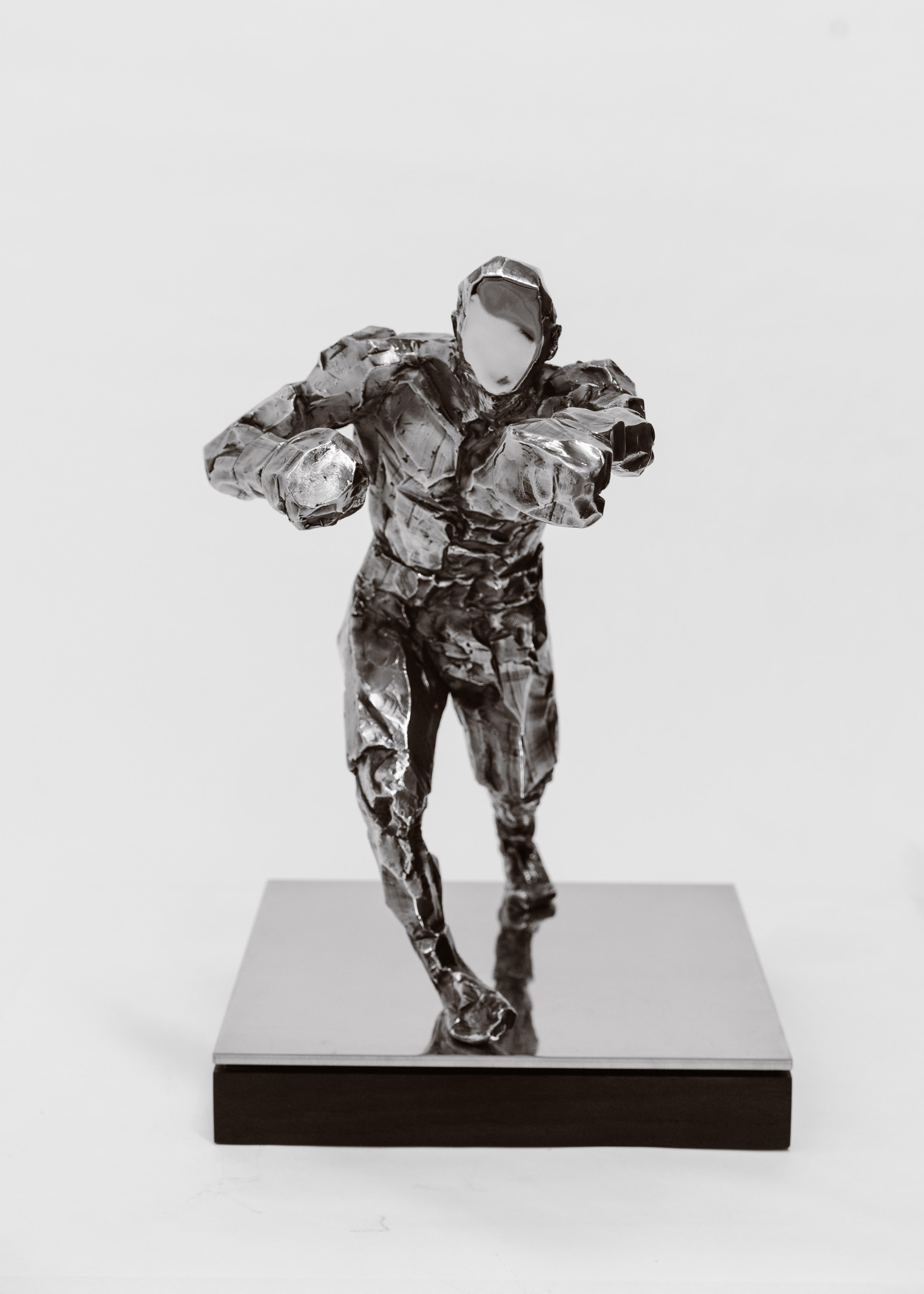 	 The Fight Within 2/9 (Stainless Steel) - Sculpture by Gail Folwell