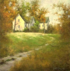 Peinture à l'huile « House on the Hill »