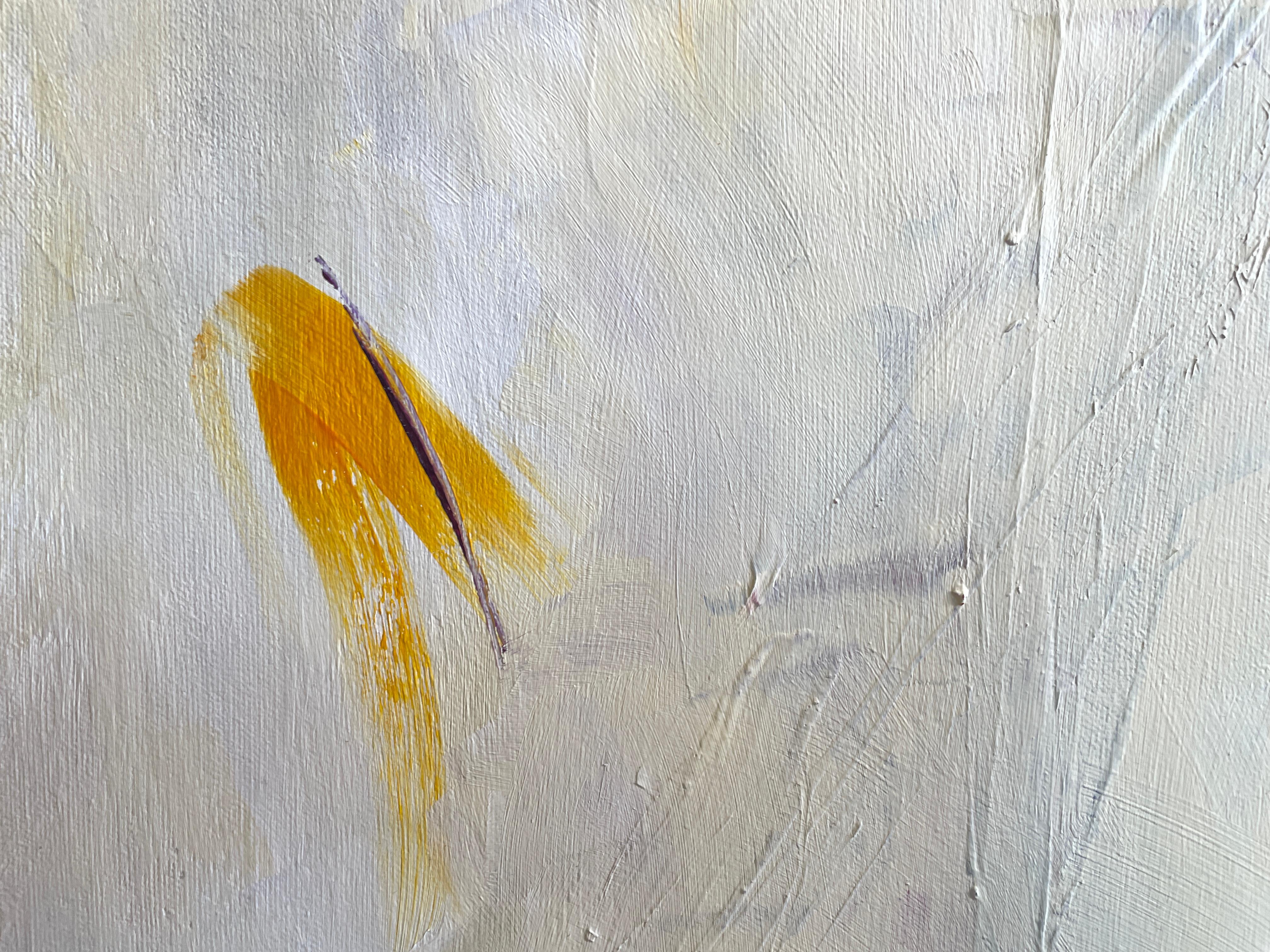 'Blue' di Gail Lehman - Pittura astratta contemporanea blu, rossa e bianca in vendita 5