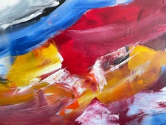 "Bora Bora" Abstrait contemporain coloré en Mixed Media de Gail Lehman