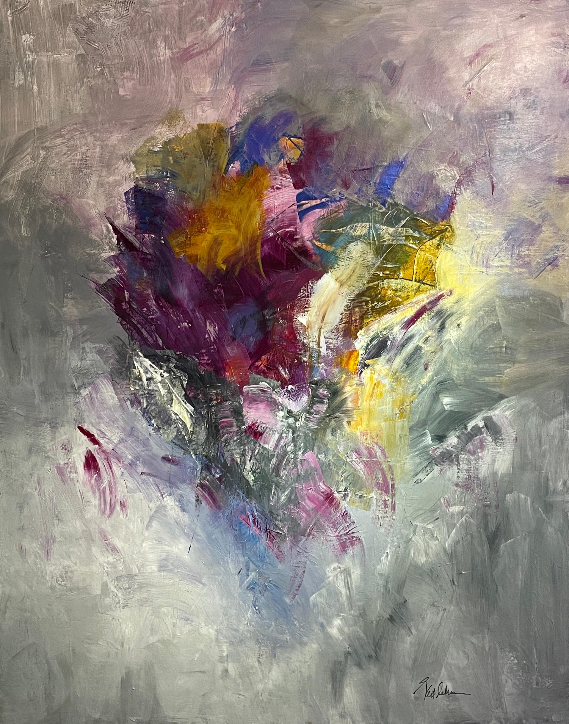 "The Brides Bouquet" 21st Century Mixed Media Contemporary Abstract Gail Lehman