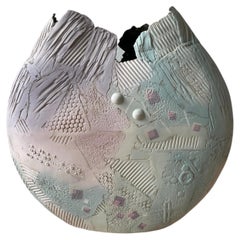 Gail Markiewicz Hand Built Patchwork Ceramic Vessel, Contemporary Studio Pottery
