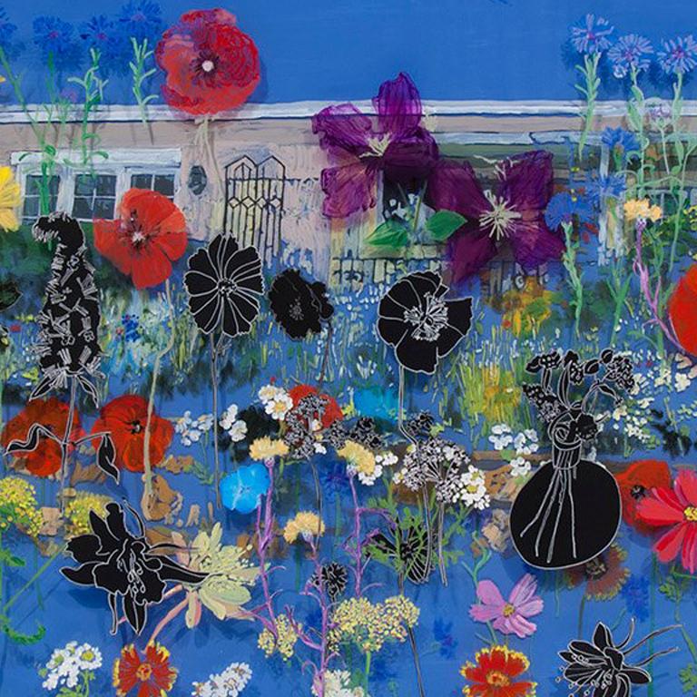 Summer Garden - Contemporary Mixed Media Art by Gail Norfleet