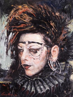 Wave Gotik Treffen II, Retrato de mujer con maquillaje gótico elaborado
