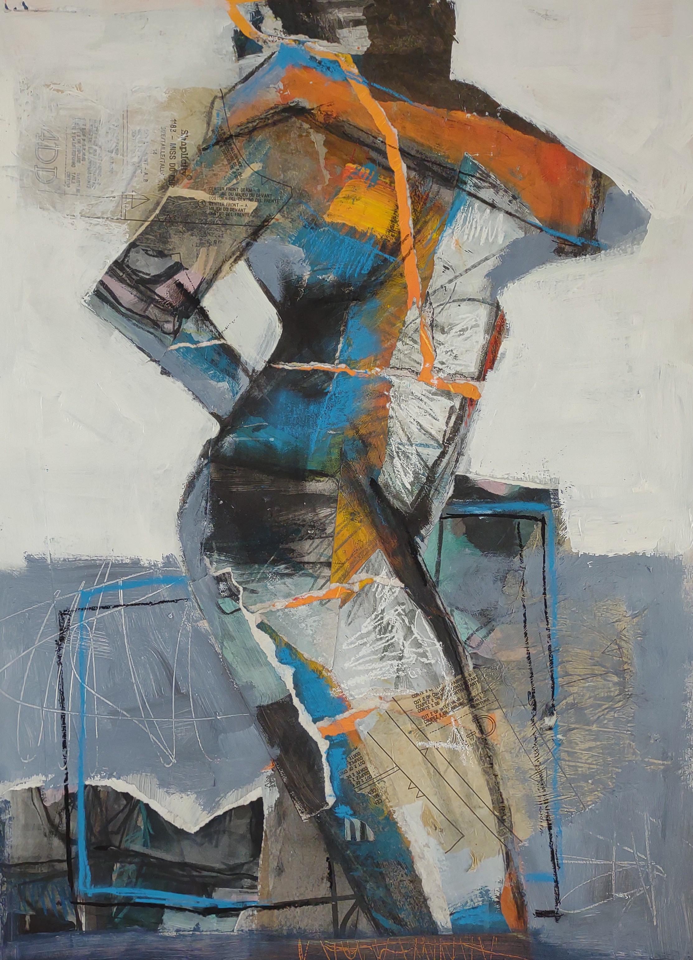 Abstrakte Collage Figur #3, Abstrakte Malerei