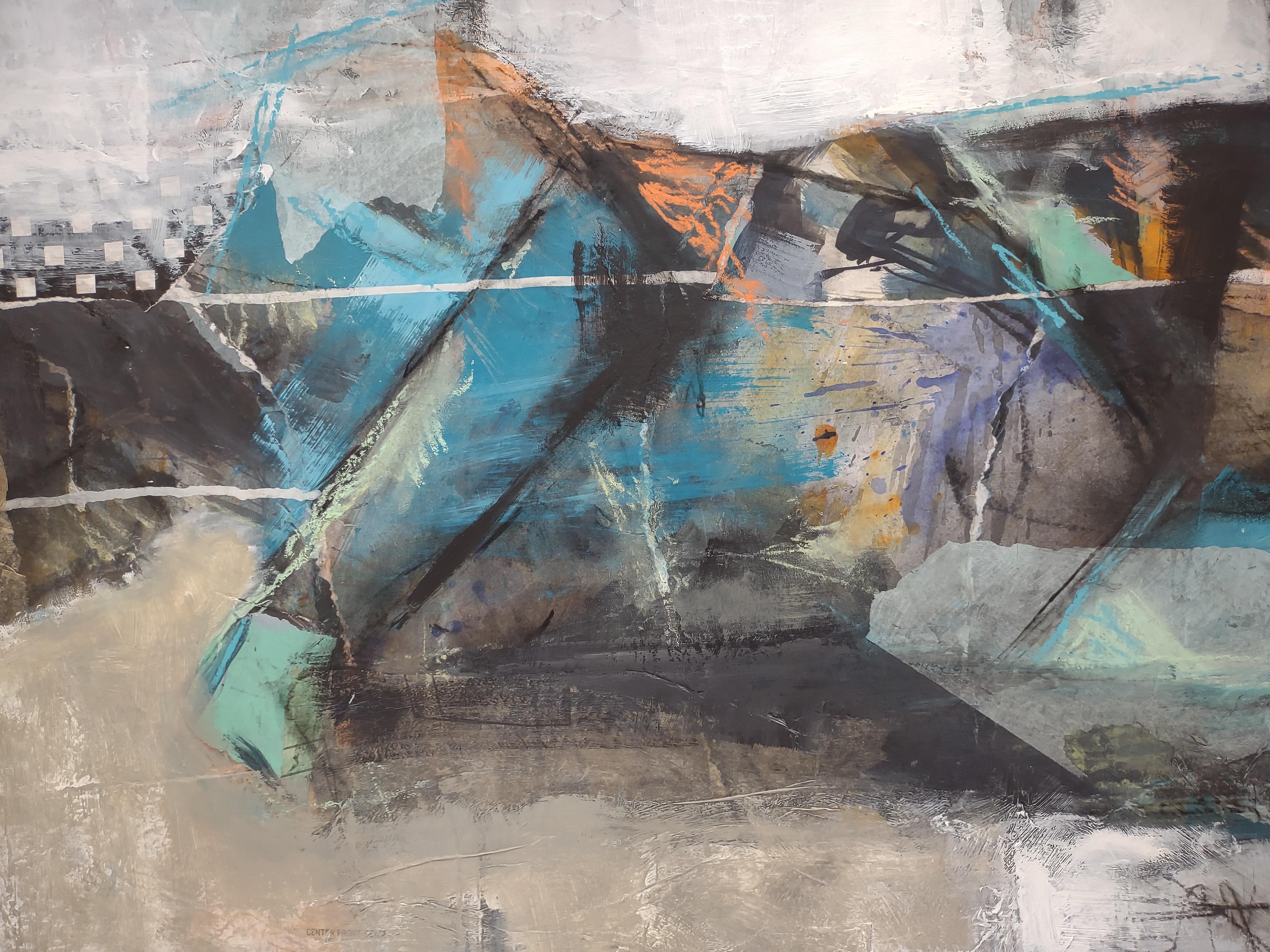 Abstract Collage Figure #4, Original Painting For Sale 1