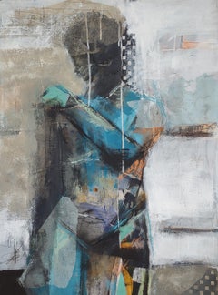 Abstract Collage Figure #4, Original Painting