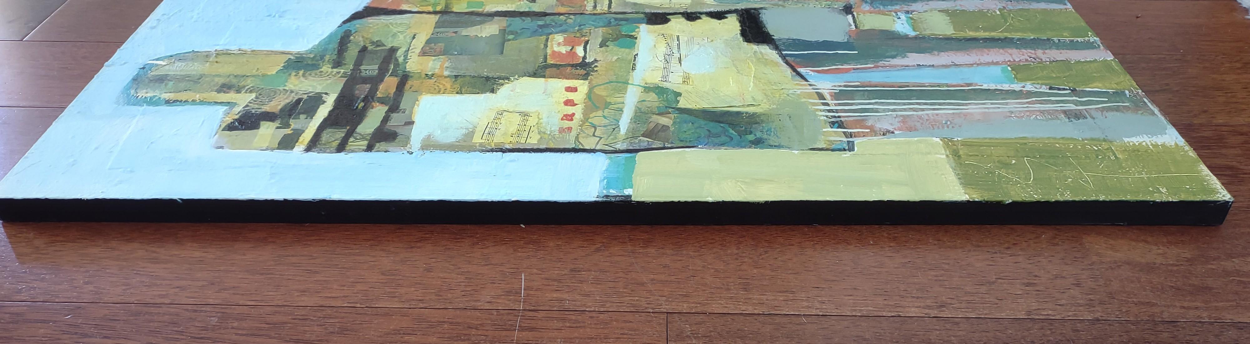 Collage-Paar, Original-Gemälde (Zeitgenössisch), Mixed Media Art, von Gail Ragains