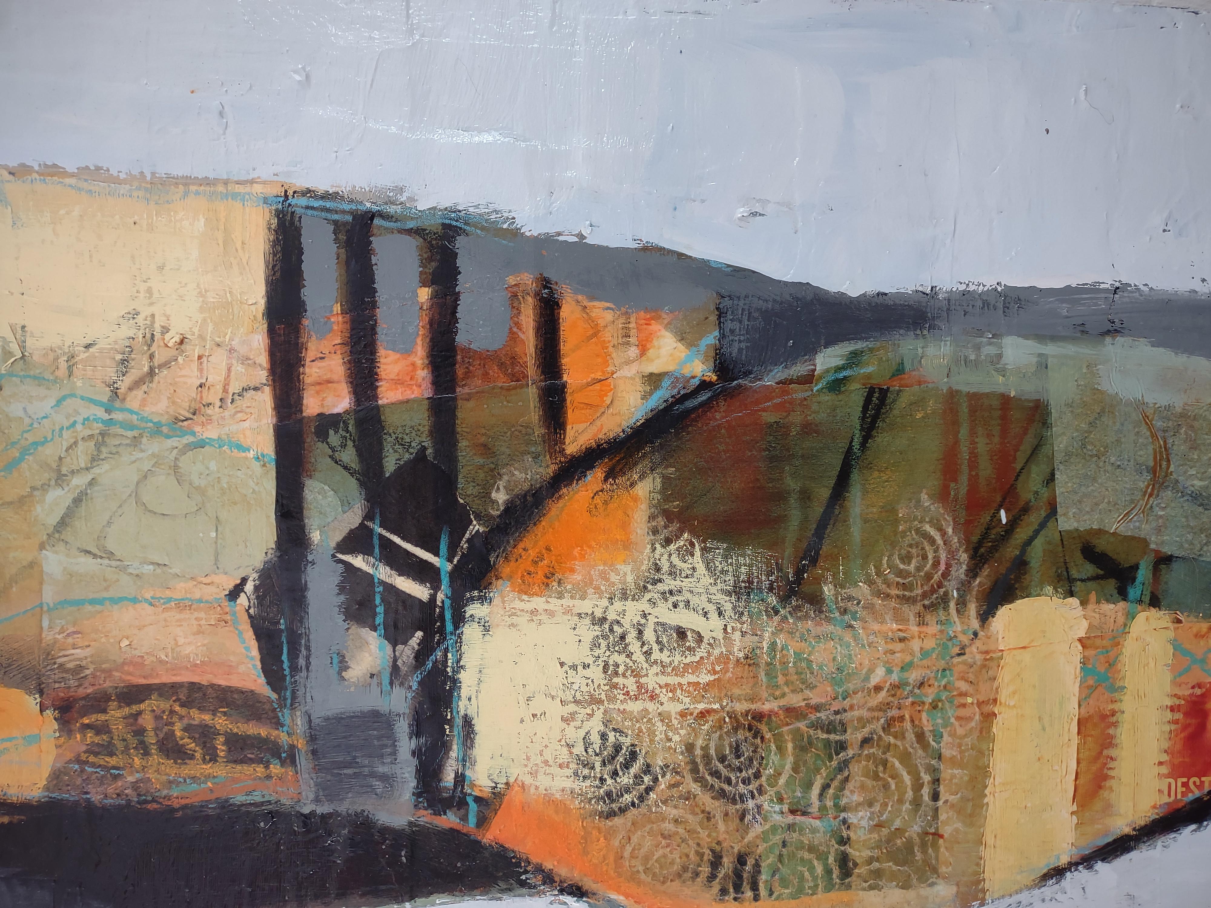 Collage Figure #2, peinture abstraite en vente 1
