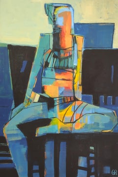 Midnight Swim, Abstract Painting