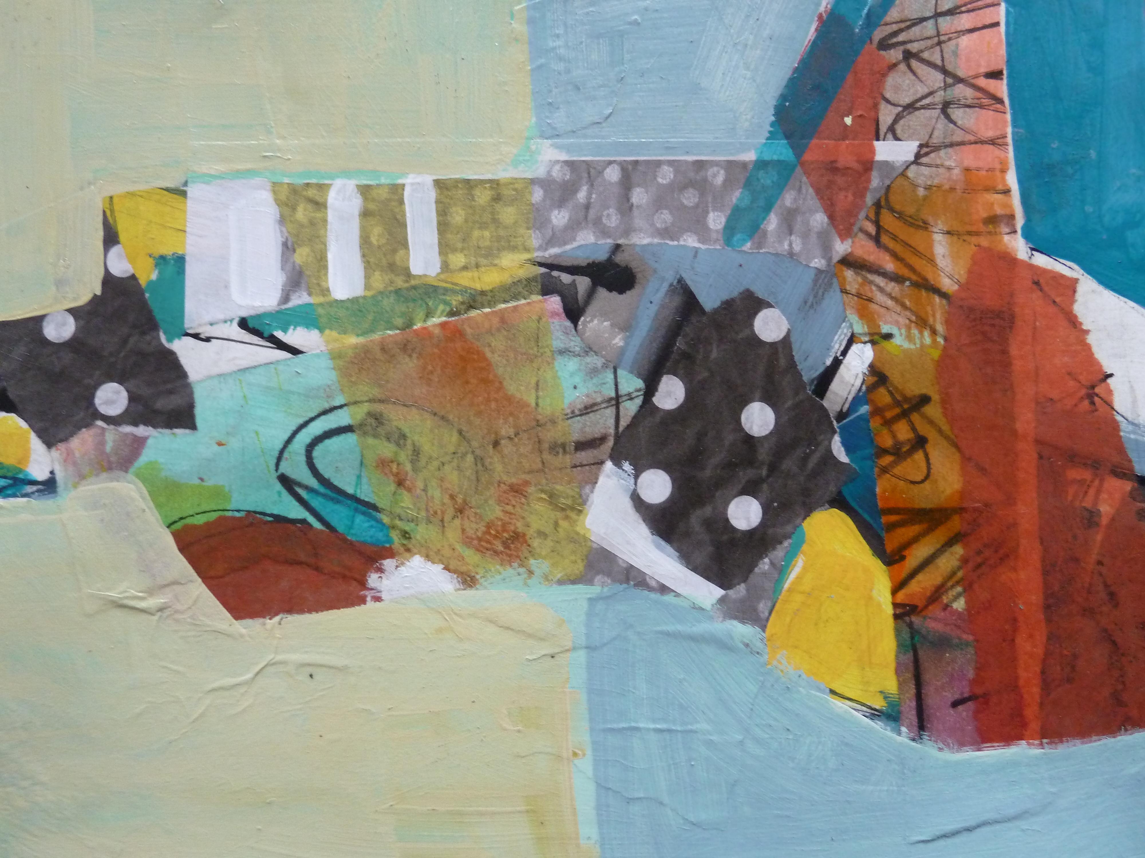 Collage Figure #9, Abstract Painting For Sale 2