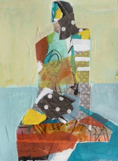 Collage Figure #9, Abstract Painting