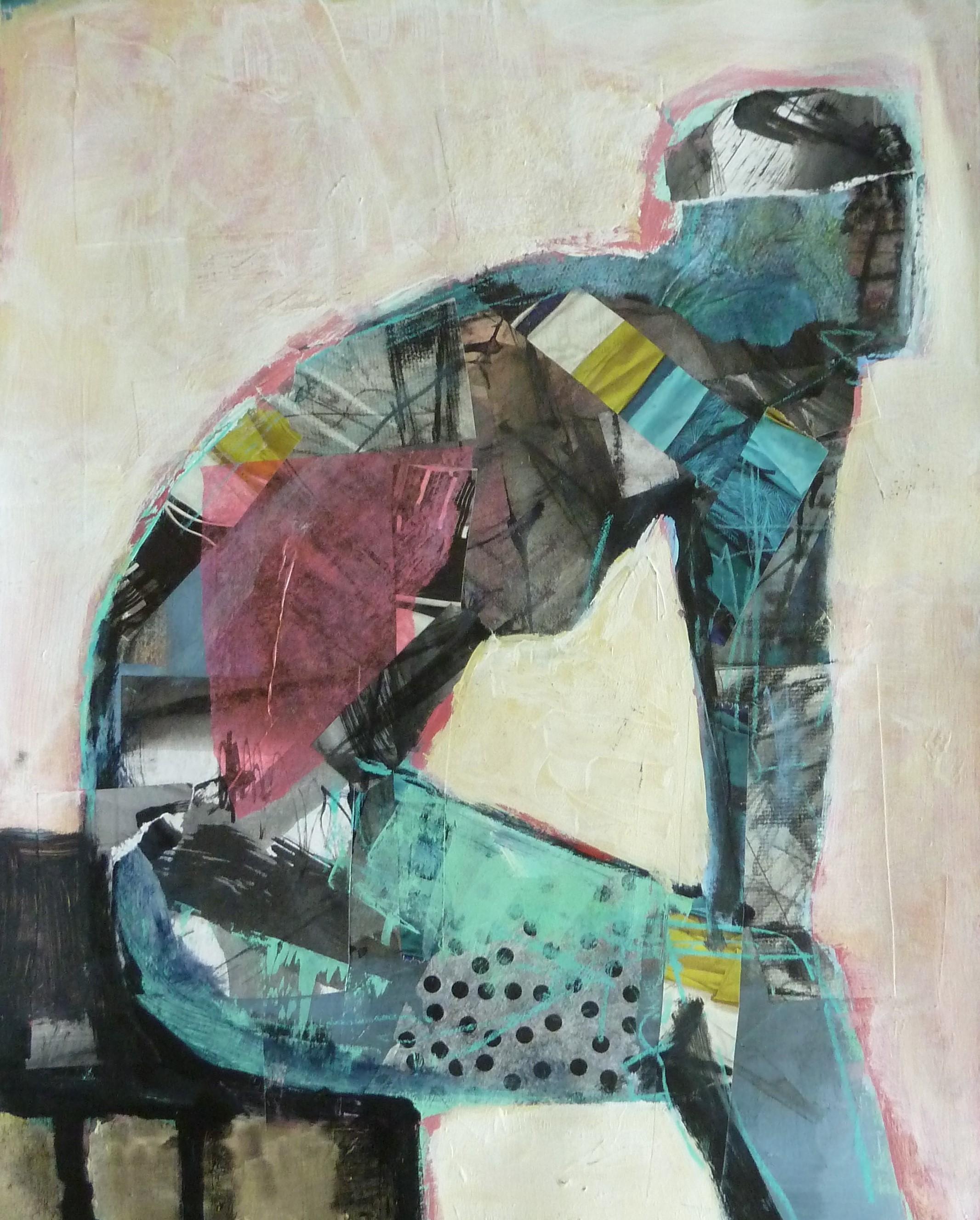 Circle Pose, Abstract Painting - Mixed Media Art by Gail Ragains