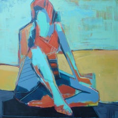 Triangle Pose, Abstract Painting