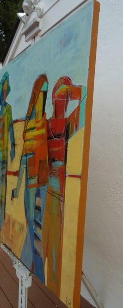 Walking Trio, Abstract Painting