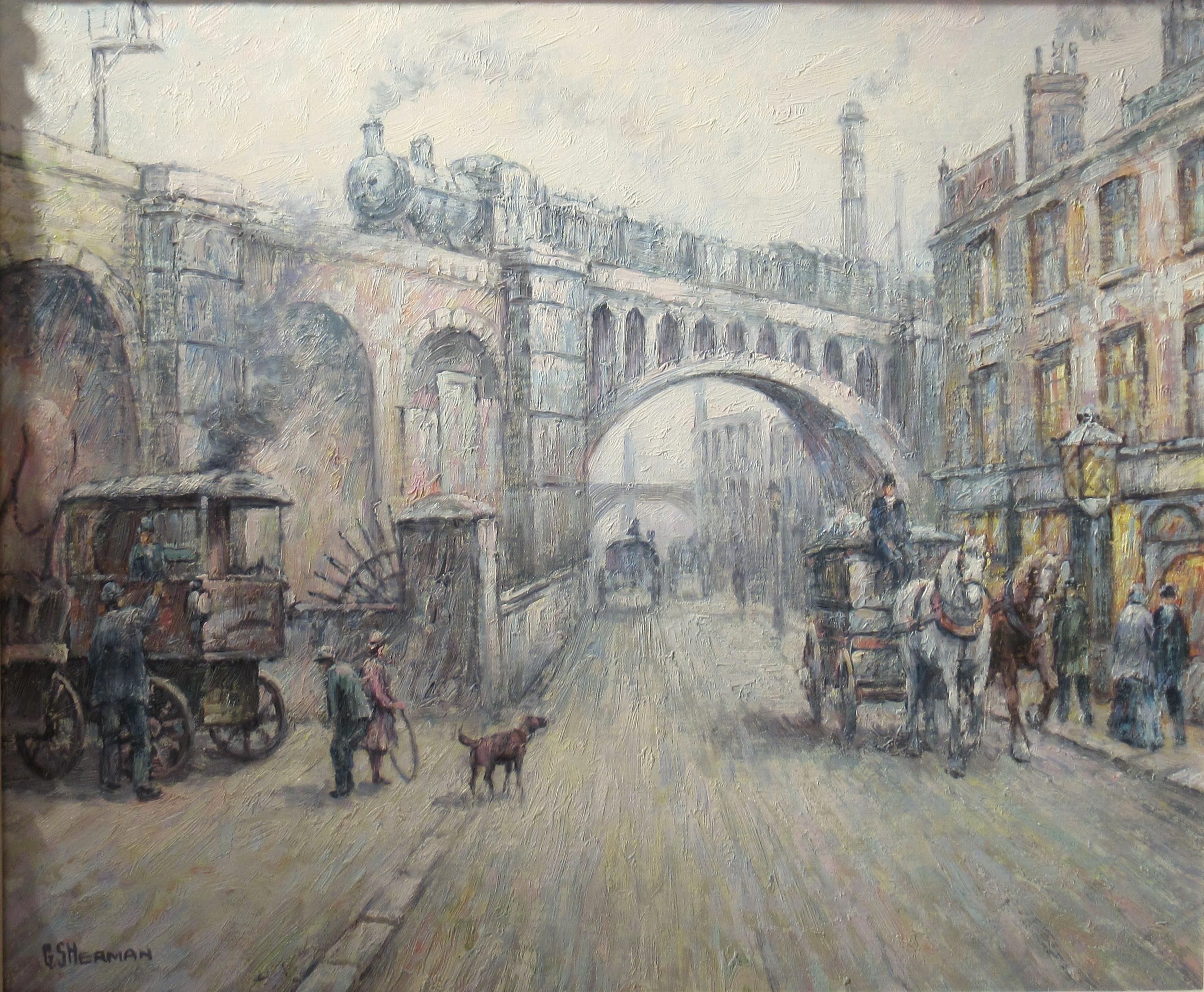 La strada per il commercio - Painting di Gail  Sherman Corbett